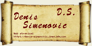 Denis Simenović vizit kartica